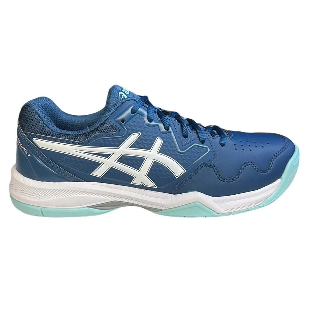 ASICS Gel-Dedicate 7 Steel Blue/White Tennis/Pickleball/Athletic Shoes S…